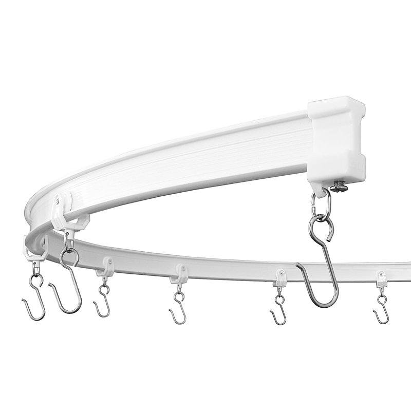 Flexible Ceiling Curtain Track, Ceiling Track For Curtains, Curtain Track Ceiling Mount, Curtain Rail, Ceiling Curtain Rod, Sliding Curtain Track System (8 Ft)