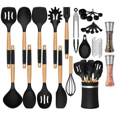 QXXSJ 5 -Piece Silicone Cooking Spoon Set