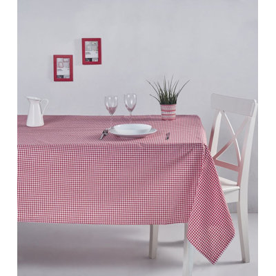 Nappe élégante à carreaux rouges, 85% coton / 15% polyester, 67,0 po x 86,6 po | Lavable à la machine, facile à nettoyer | Idéal pour la salle à manger, les pique-niques et les occasions spéciales, design durable et élégant