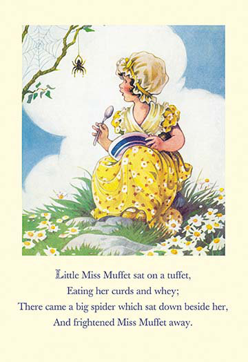 « little miss », impression muffet, H 42 po x l 28 po x P 1,5 po
