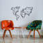Élégant accessoire mural en métal noir élégant, 39,4 x 25,2 pouces | Fabrication 100% métal, épaisseur: 0,05 pouce | Parfait pour la décoration intérieure, le salon et le bureau | Conception durable et élégante
