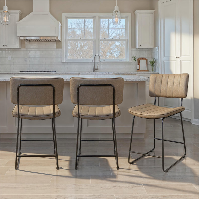 Andoche Stool, Counter Stool (24" Seat Height), Gray