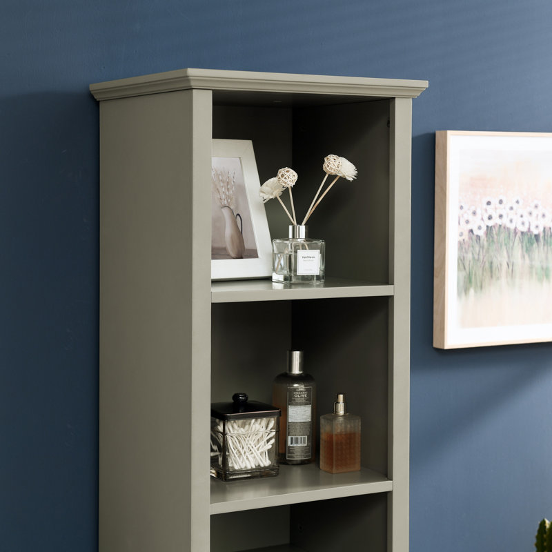 Bathroom Hamper Storage In Grey, 63.8" Tall, 4 Adjustable Shelves. Functional Cabinet For Small Home Living Rooms Grey Areas - 64" Tall With Shelves & Laundry And Useful