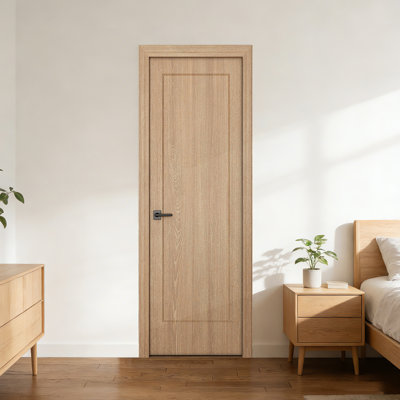 24x80 In.1 Panel Prefinished Laminate Oak Hollow Core Composite Interior Molded Door Slab