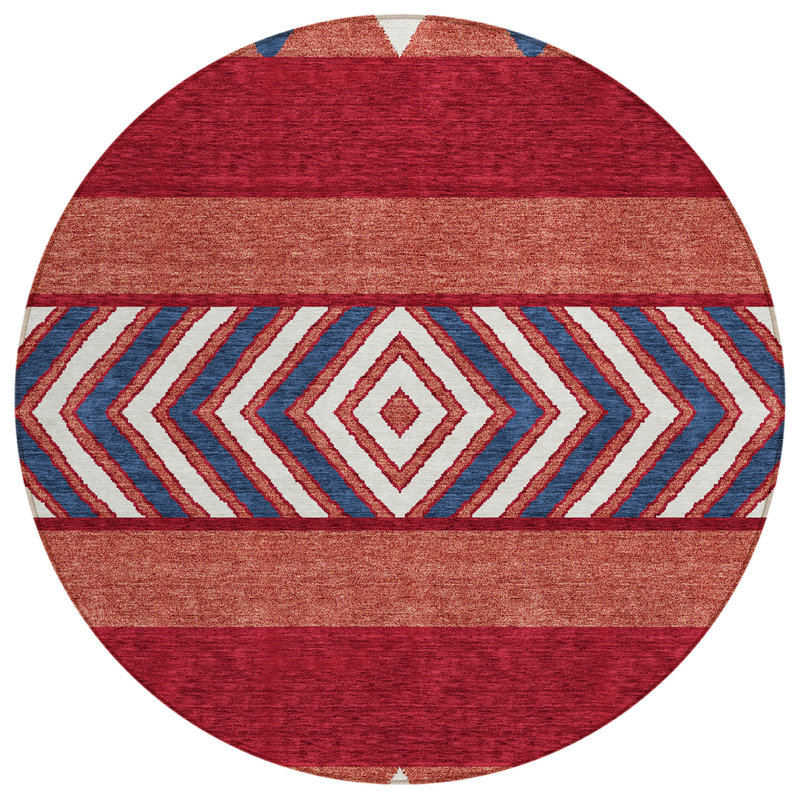  Chayden Area Rug with Non-Slip Backing, Round 8'