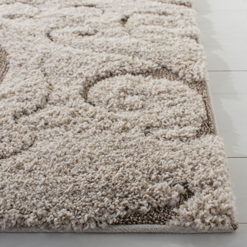 Elwin Shag Performance Damask Rug, Runner 2'3" x 11'