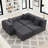 Modern L-Shaped Modular Sectional Couches for Living Room with Deep Seat-1645505995