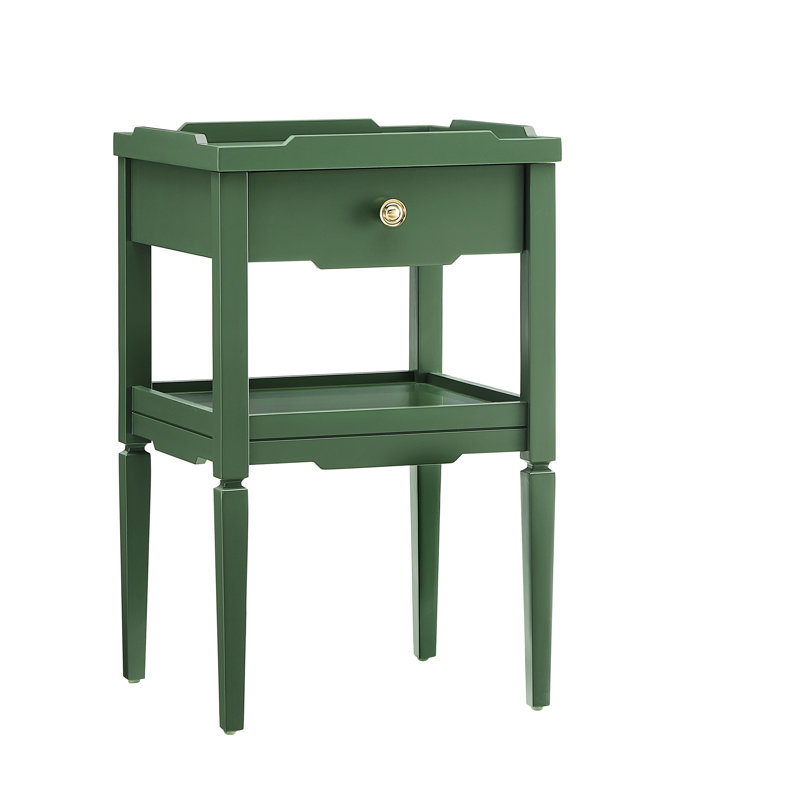 Table de chevet pour chambre à coucher, table de chevet à 1 tiroir avec tirette et tablette inférieure pour plus de rangement