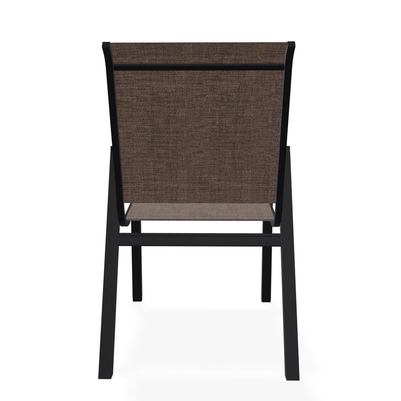 Bazza Outdoor Dining Chair, Black, Mocha Sunbrella®