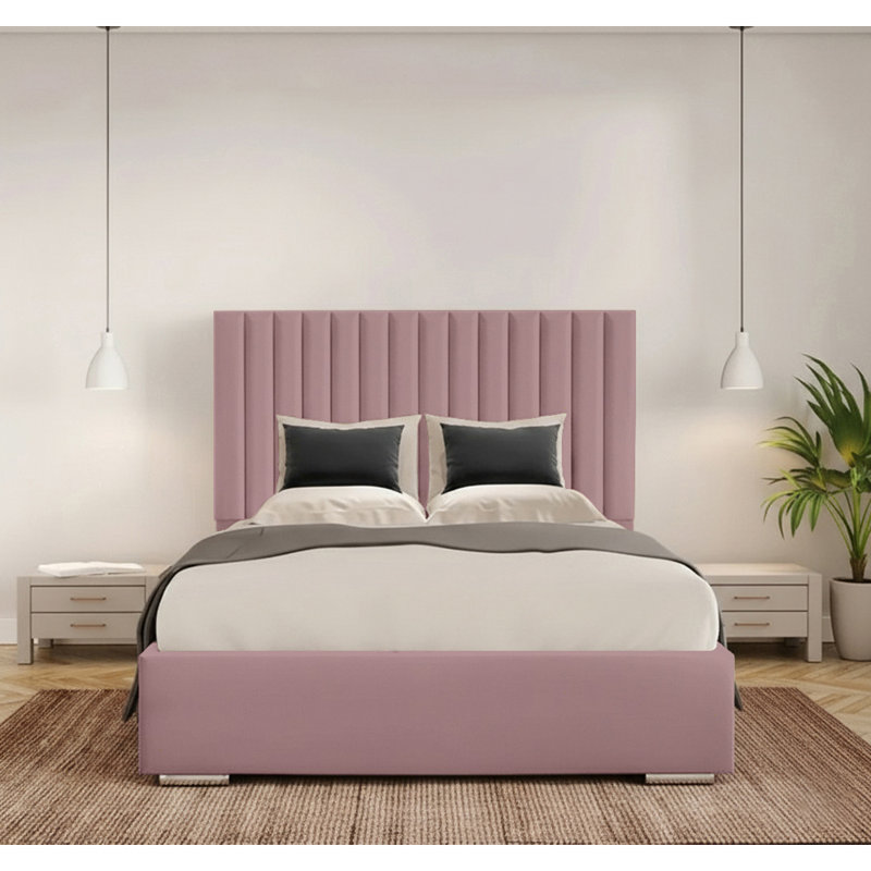 Celetha Bed Frame, Lilac, Small Double (4')