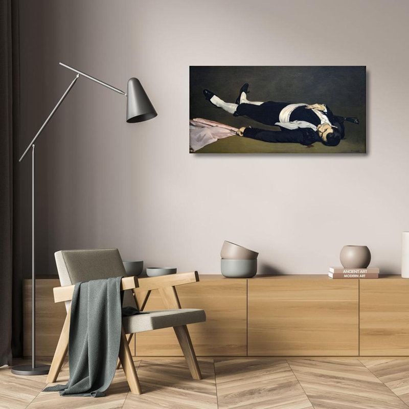 «Red Barrel Studio® Manet», reproduction d'art sur toile tendue sous le titre Édredon, H 14 po x l 24 po
