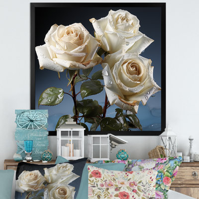 Monocrhome roses blanches en fleurs