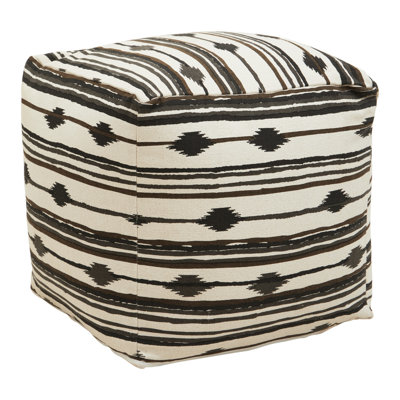 Seward 50cm Wide Square Geometric Pouffe Ottoman