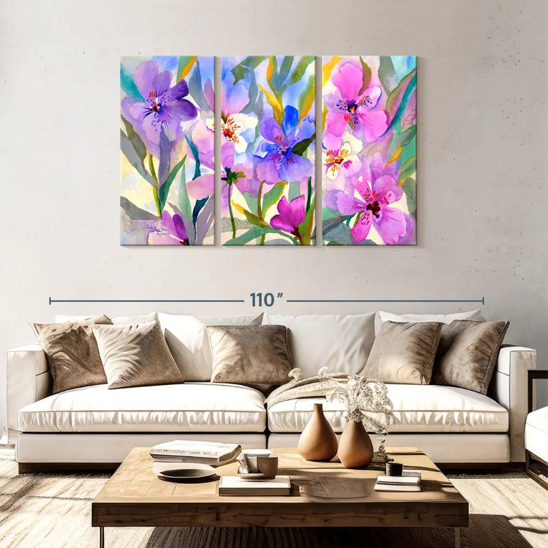 Harnek Iris Fields, 48" H x 74" W
