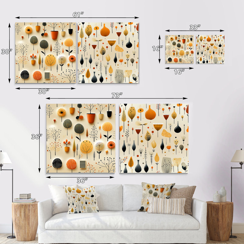Hardiman - Ensemble abstrait d'art mural en verre Mid-Century abstrait en verre, H 16 po x l 33 po