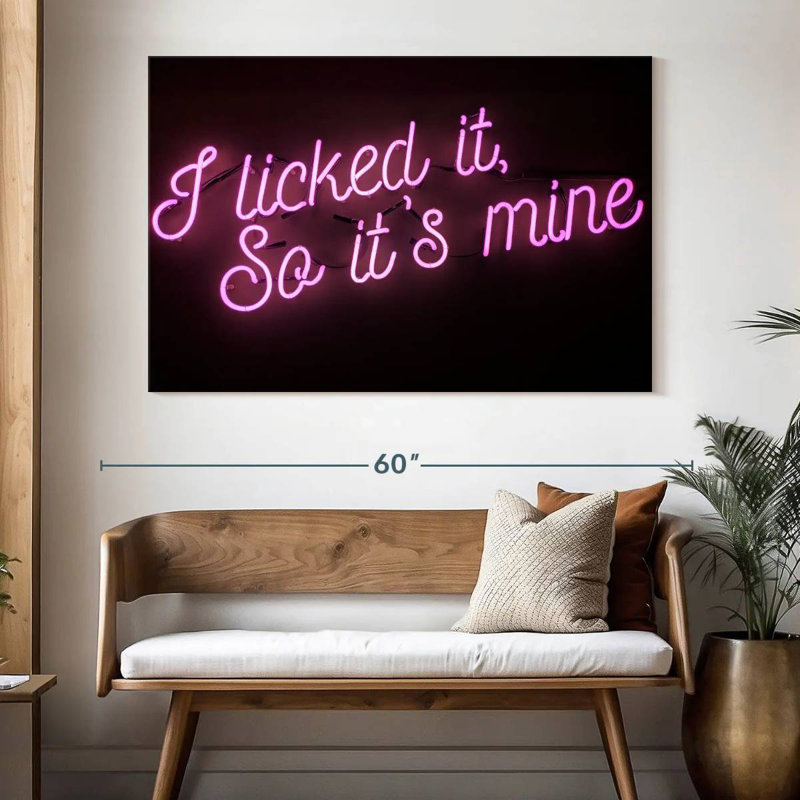 Enseigne néon Licked It, H 34 po x l 51 po