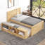 Lit plateforme simple en bois avec lit gigogne escamotable-1241262723-1241262732