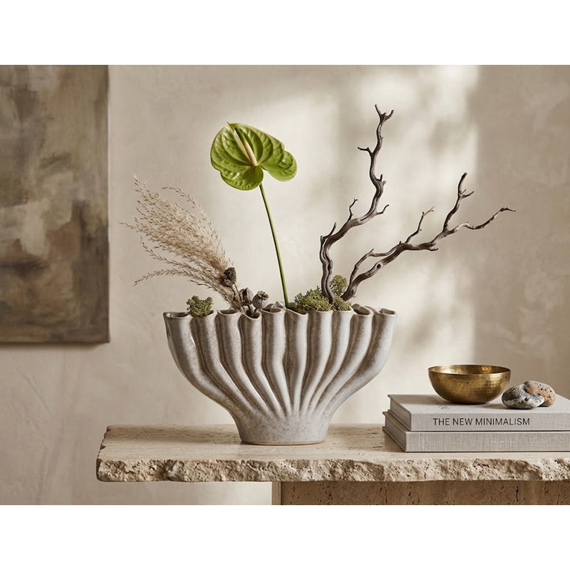 Vase à vagues coralliennes