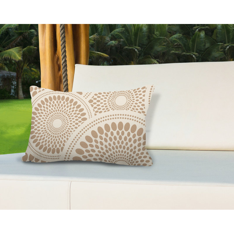 Penn Outdoor Reversible Throw Pillow, Beige
