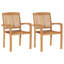 Chaise de patio en teck avec coussins West Boylston-63662381