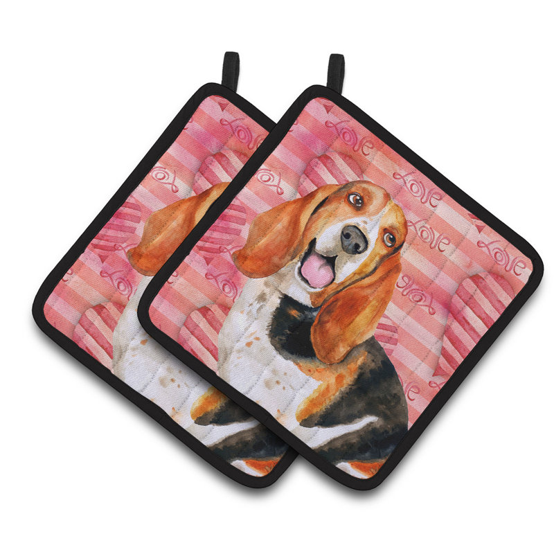 Cuisinier poignée hound love basset caroline