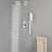 Wall Mounted Waterfall Shower System with Bodysprays-110680178