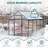 Garvee 6x8ft Greenhouse, Large Walk-in Greenhouse for Outdoors with Roof Vent & Lockable Outward-Opening Swing Door, Heavy Duty Aluminum Frame Polycarbonate Green House for Garden,Backyard,Lawn,Grey-124937903-124937897
