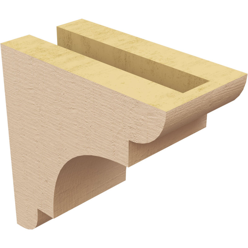 New Brighton cèdre brut grain de bois TimberThane Corbel, apprêté brun clair, H 6 po x l 3 po x P 6 po