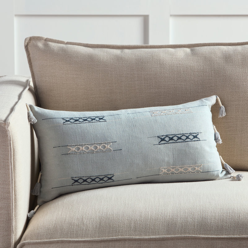 Leaah Tassels Cotton Reversible Throw Pillow, Pillow Cover Only - No Insert