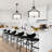 6 - Light Dimmable Drum Chandelier-439146174
