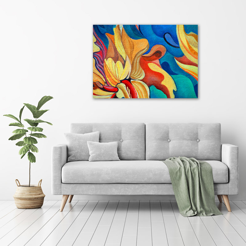 Abstract Flower - Unframed Art Prints on Glass