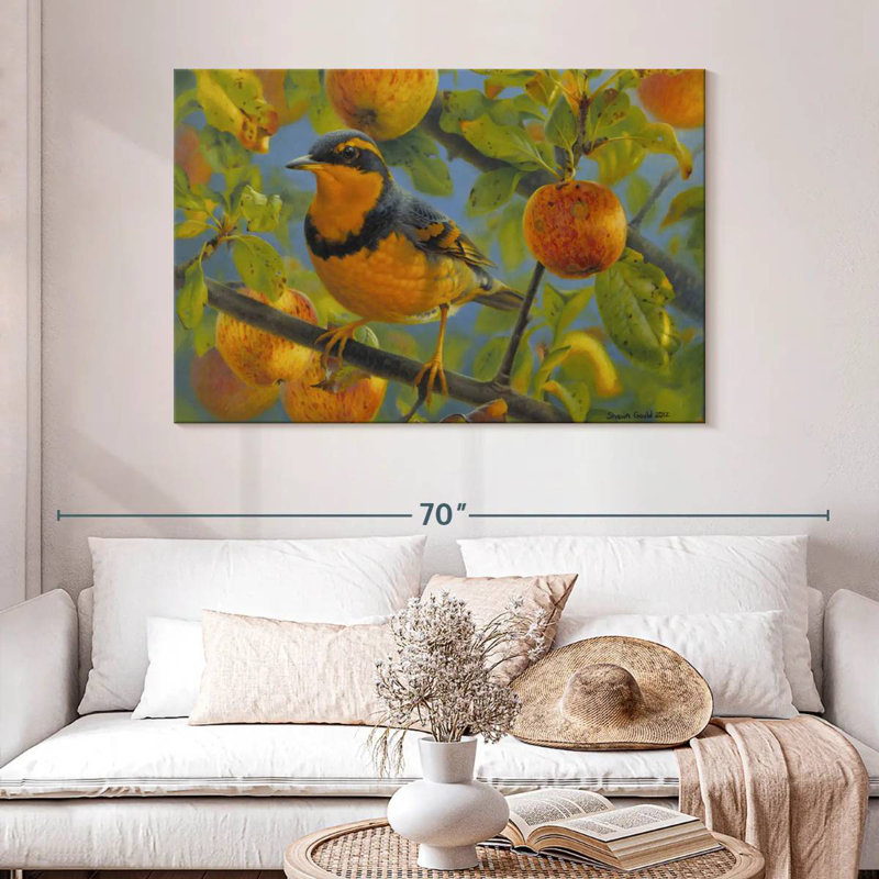 Brampt Thrush In The Apple Tree, 32" H x 48" W