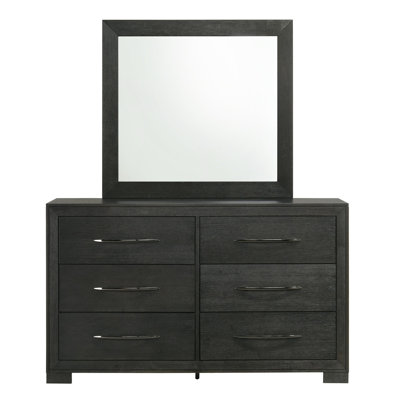 Dresser & Mirror Set In Black