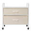 Mini support de réfrigérateur avec rangement 176 lb mini table de réfrigérateur 2 tiroirs