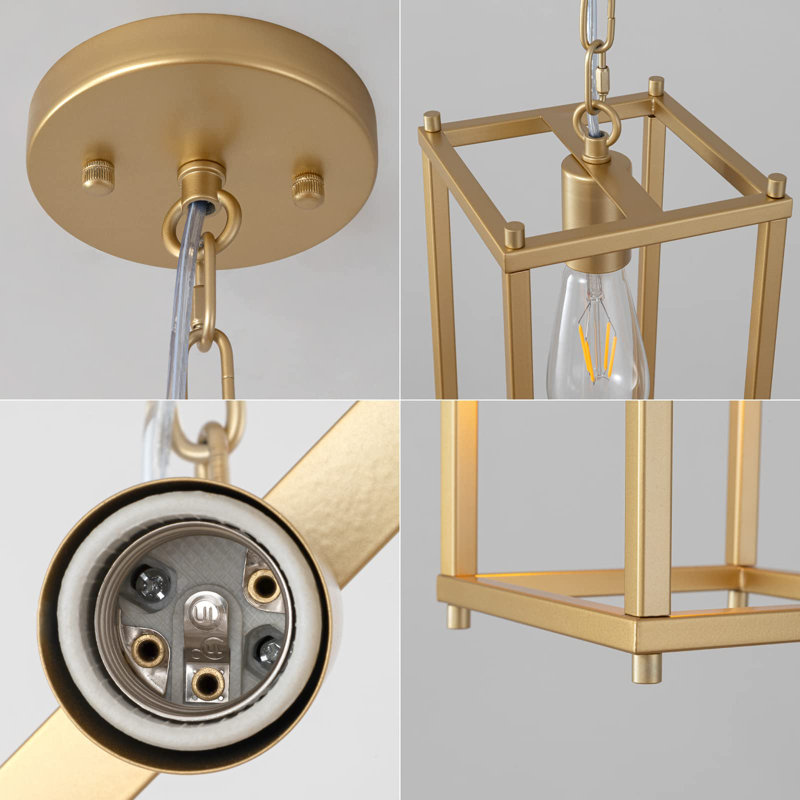 Luminaire suspendu 1 lumière avec cage réglable
