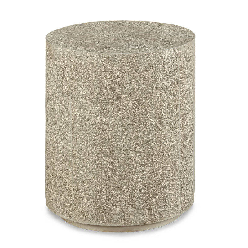 Shagreen Drum End Table