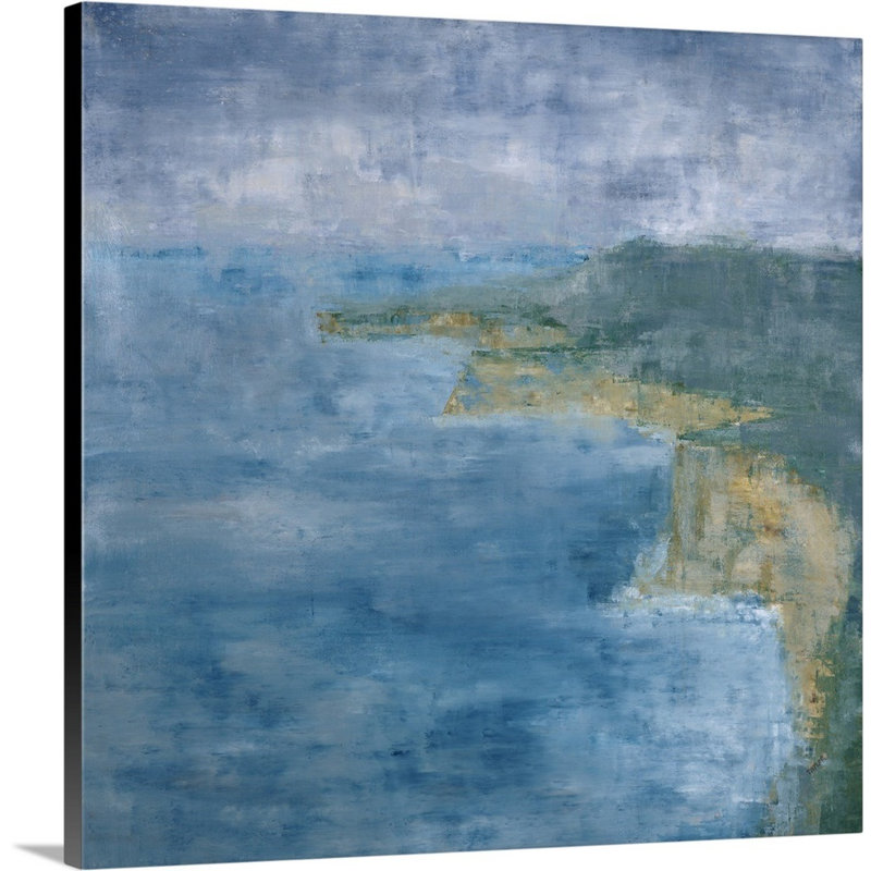 « seaside falaises », peinture sur toile, H 36 po x l 36 po x p 1,25 po, Toile tendue