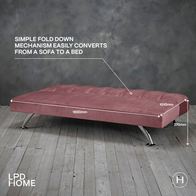 BRIGHTON UPHOLSTERED VELVET SOFA BED