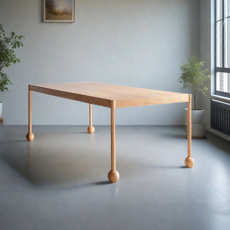 Minimalist rectangular dining table, 29.53"H x 70.87"L x 31.5"W