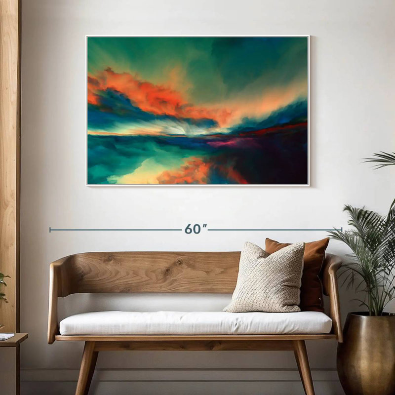 Sunset Clouds, 46" X 31", Floating Frame White