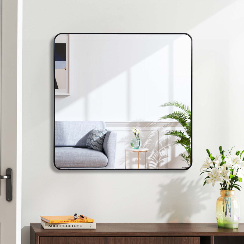 Miroir de salle de bain carré de haute qualité avec conception incassable et installation facile, idéal pour les intérieurs modernes.