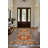 Nouvelle Collection Digital Print Cotton-Polyester Orange Blue Moroccan Rug-1557716042