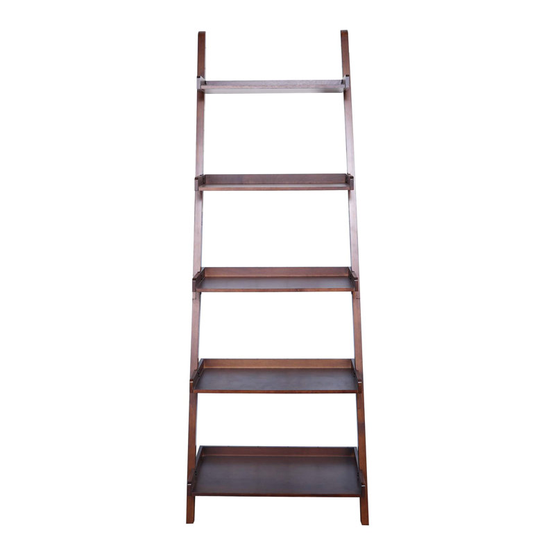 5 - Tier Ladder Shelf, Brown