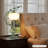 20" Ceramic Rose Table Lamp With Switch