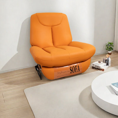 Ergonomic faux leather lounge chair