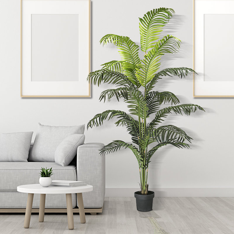 Faux Palm Tree in Pot, 72" H x 32" W x 32" D