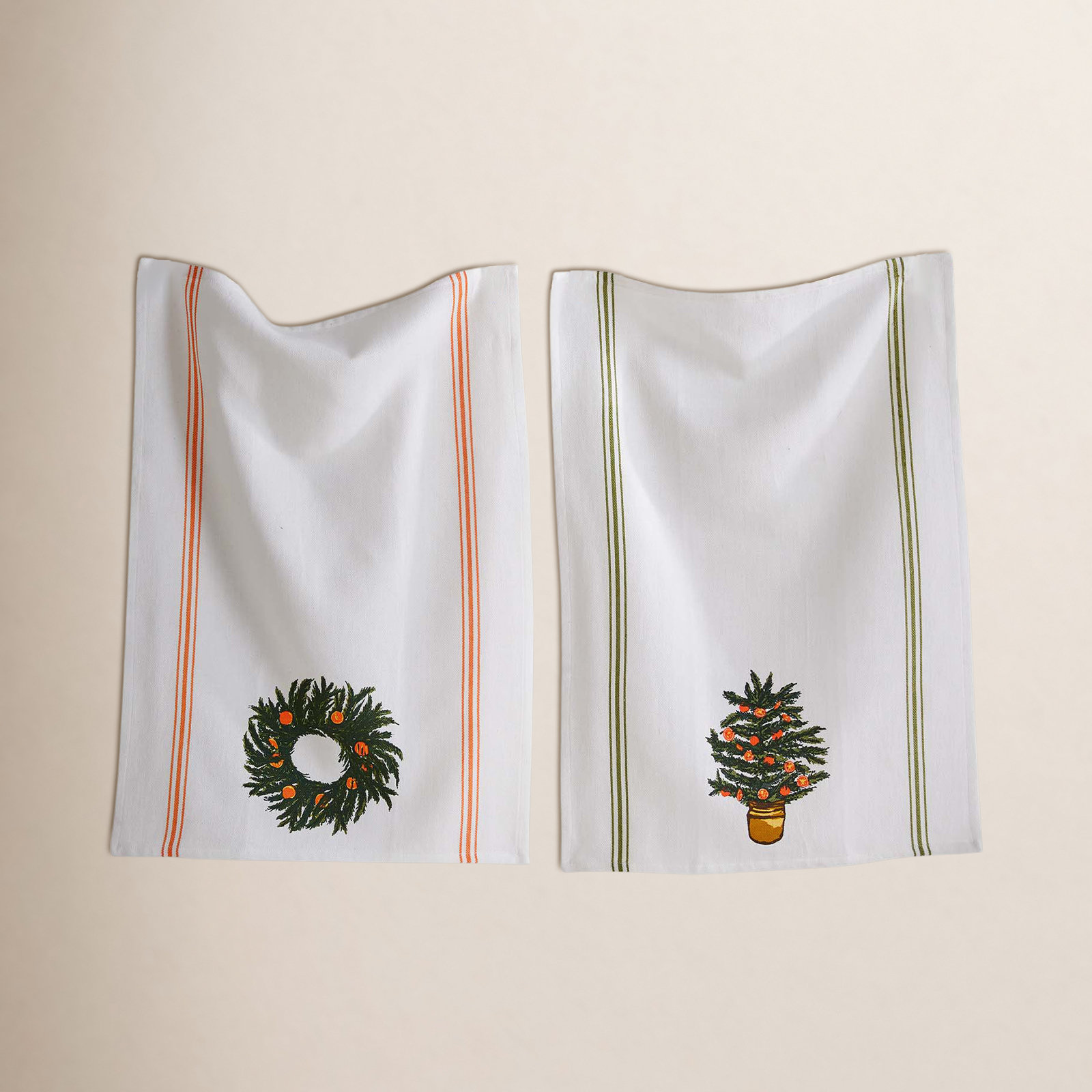 Citrus Tree and Wreath Dish Cloth