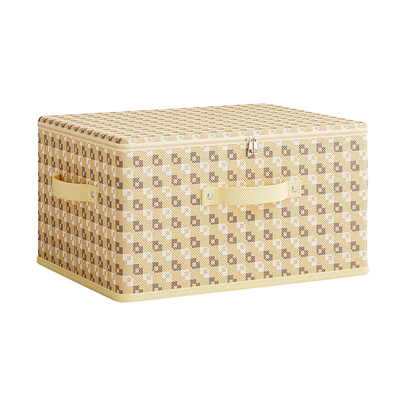 Non Woven Storage Bins Zipper Storage Box, Clothes Storage Basket Containers, Closet Organizers and Storage for Clothing, Sweater, Yellow