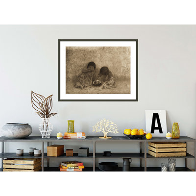 Les délices de l'enfance (The North American Indian v. Douzième. Norwood MA The Plimpton Press) par Edward Sheriff Curtis, impression giclée sur cadre