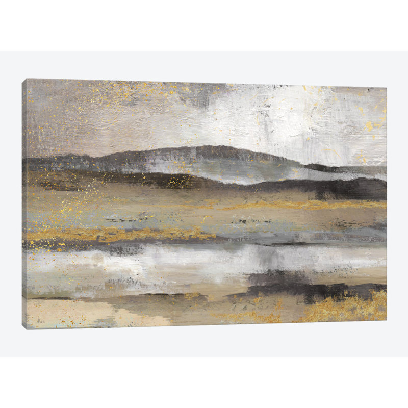 " Rolling Hills " by Nan, 18" H x 26" W x 1.5" D, Wrapped Canvas, No Mat